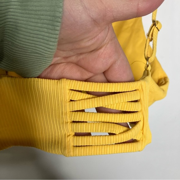 Tini Bikini yellow bikini top women’s size large beach casual summer swimming - Picture 6 of 8